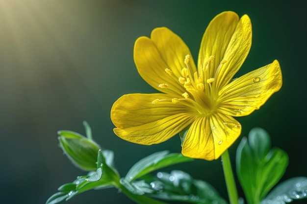 las flores de una planta matinal en el sol de primavera fotografía profesional