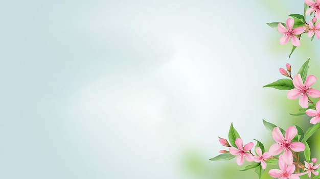 Las flores de primavera en el fondo en blanco