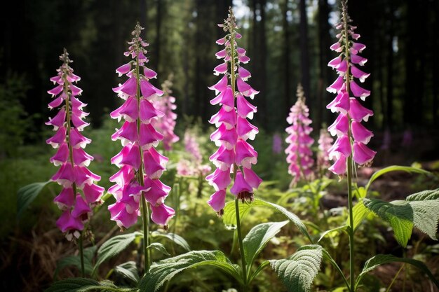 flores púrpuras en un bosque