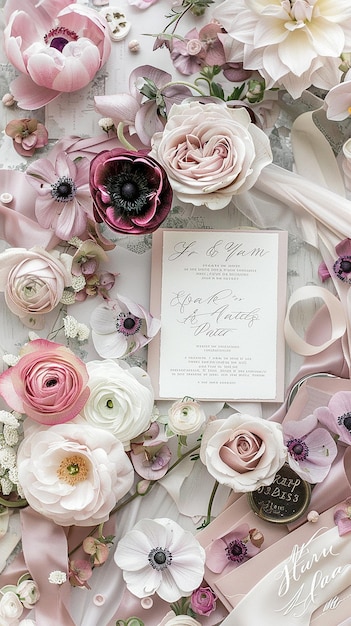 Flores en el ramo de bodas