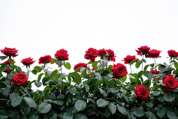 Las flores rojas de la planta de la flor de la rosa