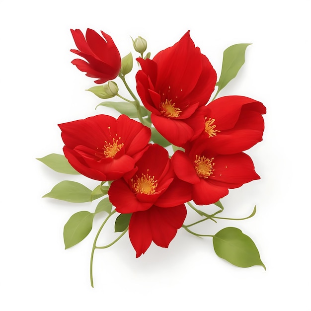 Las flores rojas vectoriales un toque de poder y belleza