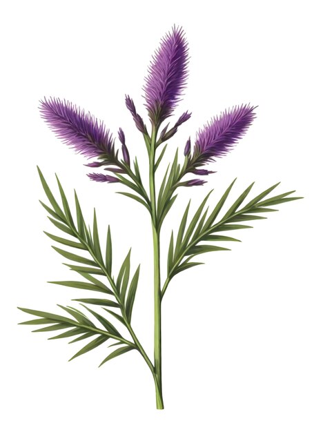 Las flores rosadas de Liatris