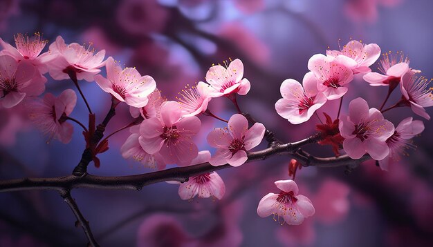 Foto flores rosadas en un pétalo de flor