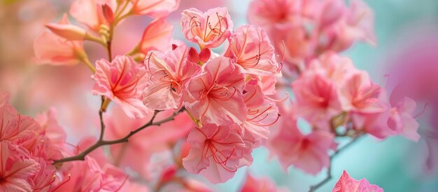 Foto las flores rosadas de la tabebuia rosea están en plena floración