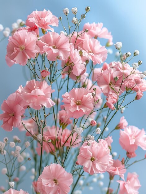 Foto las flores rosas del cielo