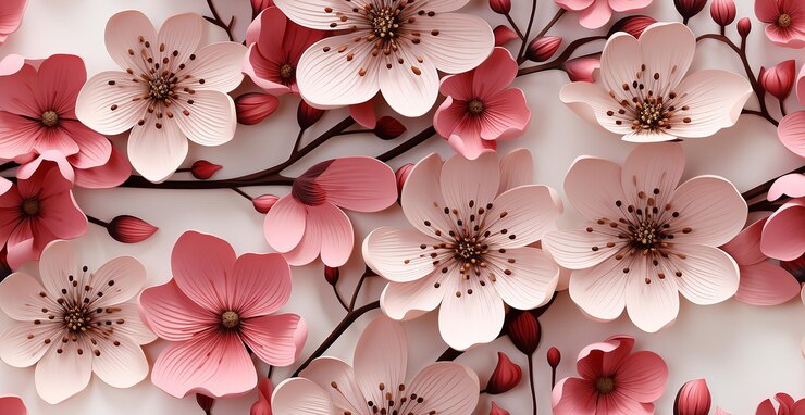 Flores rosas en papel tapiz de roca gratis y de alta calidad