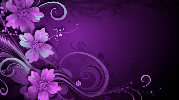 Flores roxas em um fundo roxo