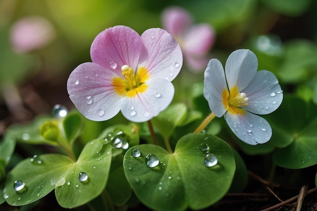 Foto las flores silvestres del bosque tranquilo