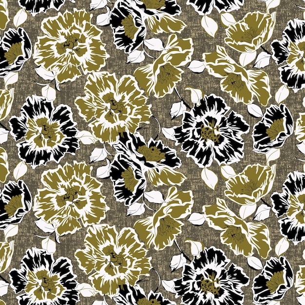 Flores sobre un fondo marrón