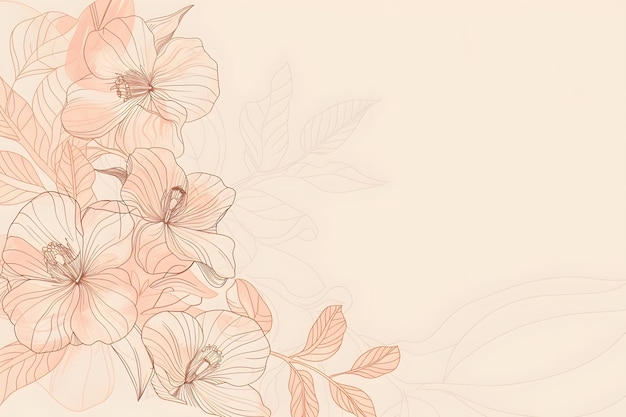 flores sobre um fundo bege