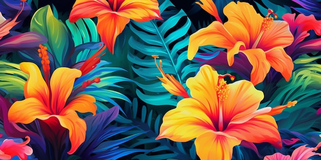 Las flores tropicales son un tema tropical en la naturaleza.