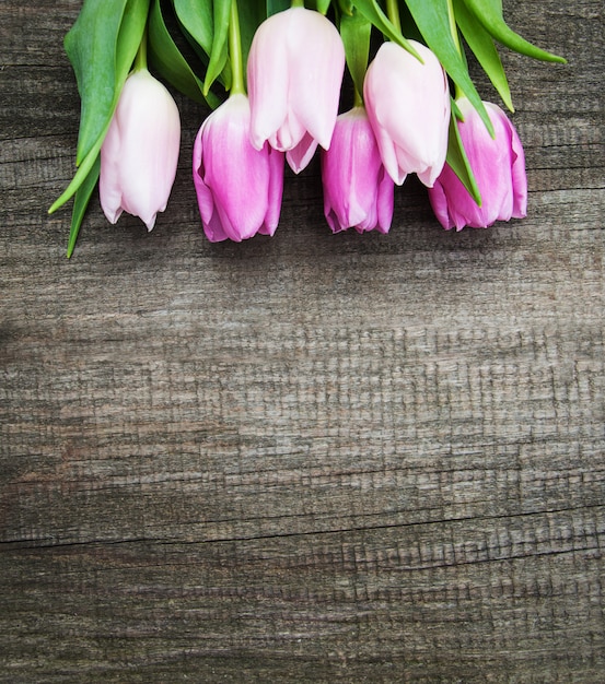 Flores de tulipanes de primavera