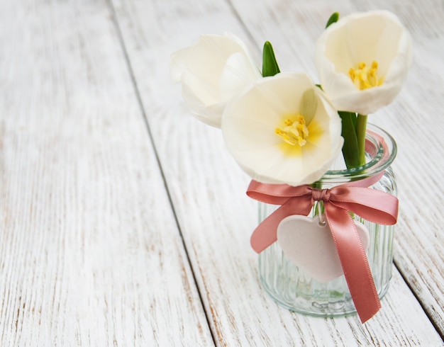 Flores de tulipanes de primavera