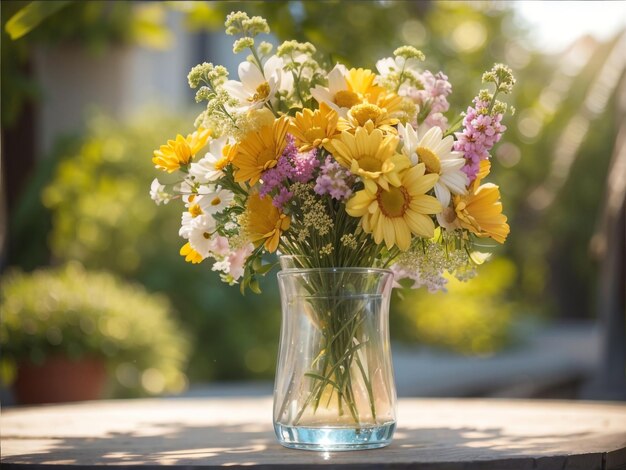 Flores de verano vibrantes Un ramo de sol