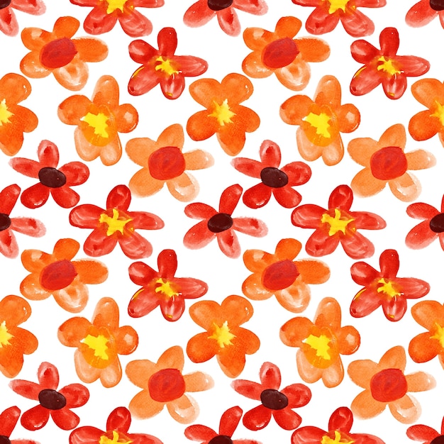 Flores vermelhas em aquarela - fundo transparente