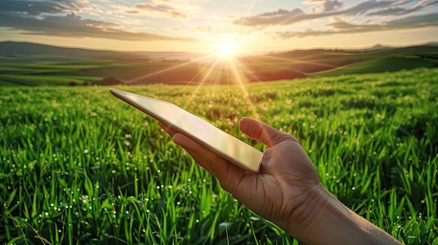 Floresta crescendo a partir de uma IA geradora de smartphone