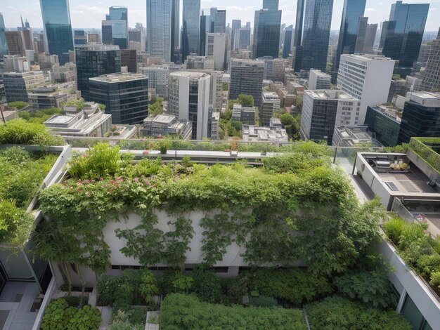 Floresta e torre da cidade cidade verde