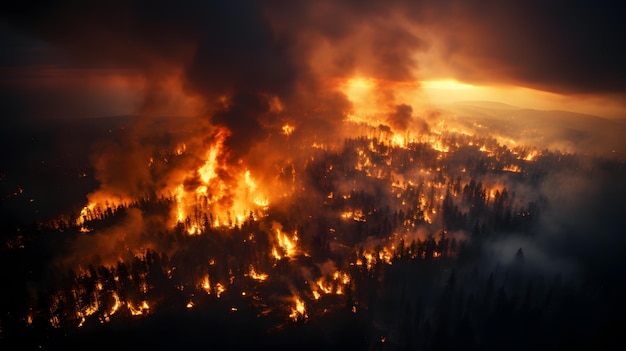 Floresta em chamas: a ira ardente da natureza