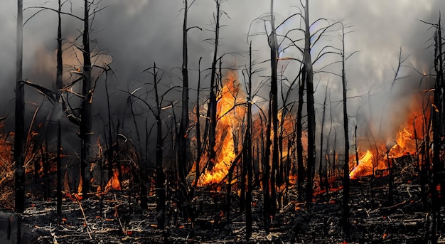 Florestas incendiadas pelo fogo