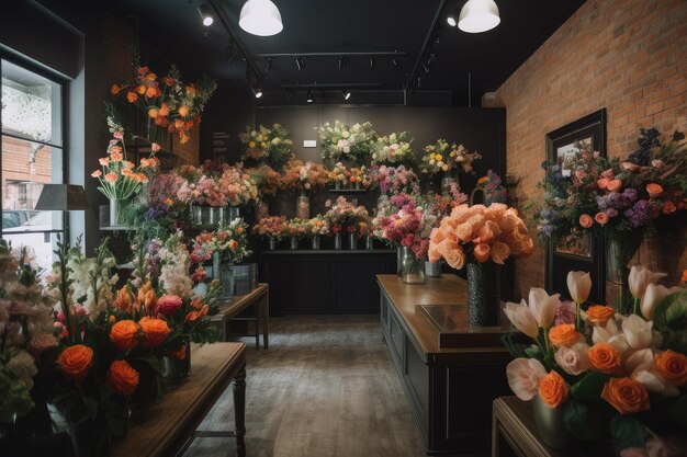 Floricultura com arranjos de flores vibrantes que trazem cor e vida a qualquer espaço