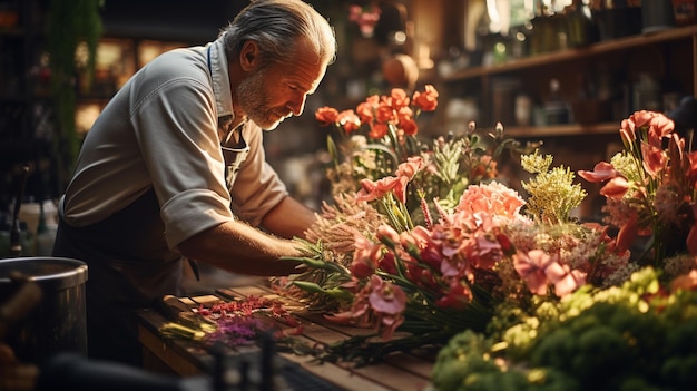 Florist, der im Shopgenerative AI arbeitet