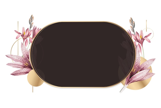 Flower png insignia de fondo transparente