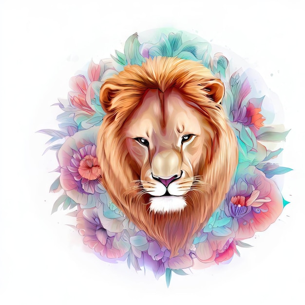 Flowerful Eyes of the Lion IA generativa