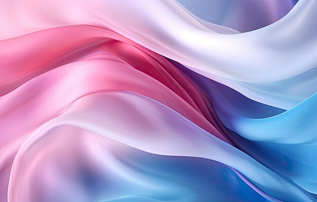 Flowing Fabric Abstract Background em azul e rosa com Light Purple e SkyBlue AI gerado