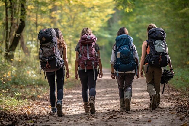 Foto flucht zur erkundung backpacking