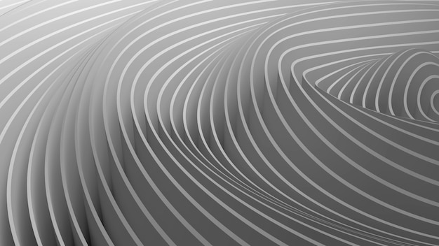 Fluctuaciones de representación 3D de ondas abstractas ondulaciones en el espacio