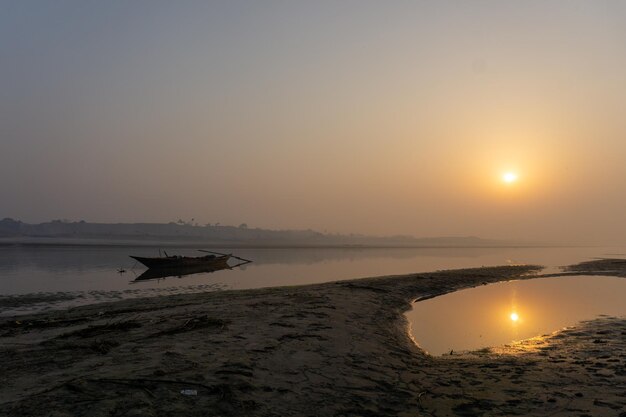 Flüsse von Bangladesch GoraiMadhumati River Morgenszene auf dem Fluss