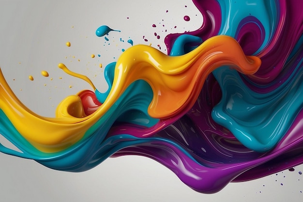 flüssige Farben in bewegtem Hintergrund malen
