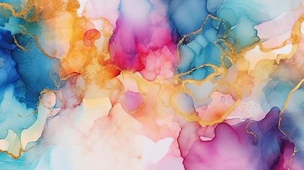 Flüssige Kunst Hintergrund Aquarell Marmor Design Illustration