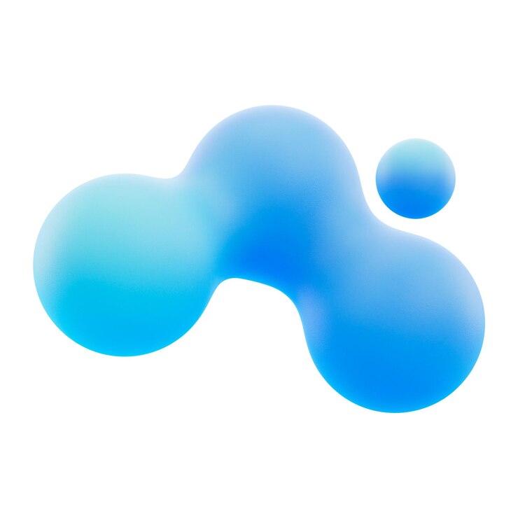 Foto flüssigkeitsflüssigkeit png 3d blaue abstrakte form transparenter hintergrund