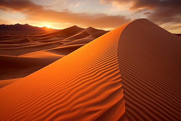 Flüsternde Sand am Sonnenuntergang