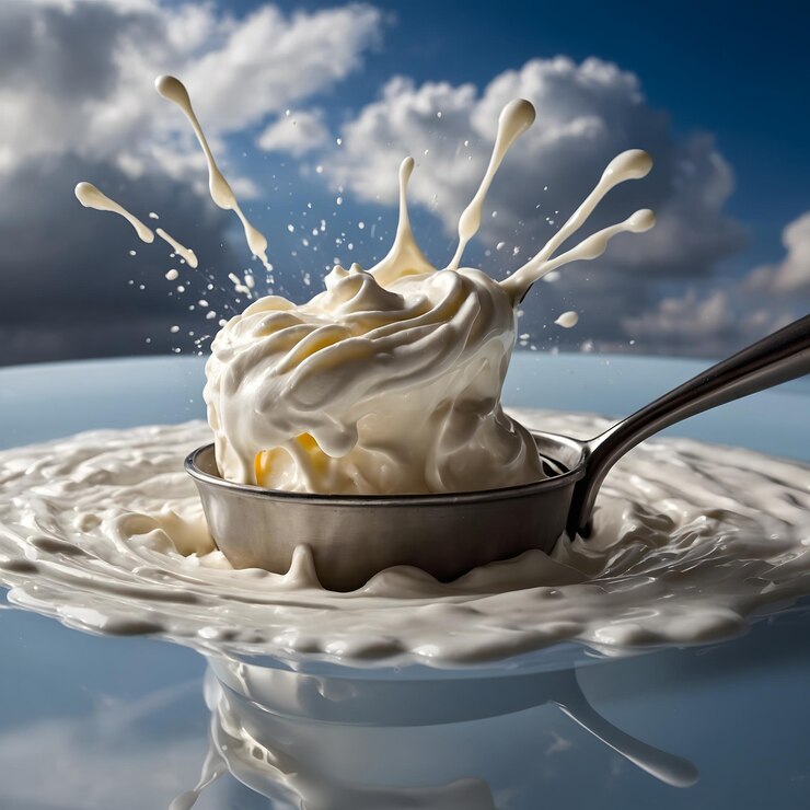 Fluffy Peaks en movimiento primer plano de la batida de la crema pesada a la perfección suave