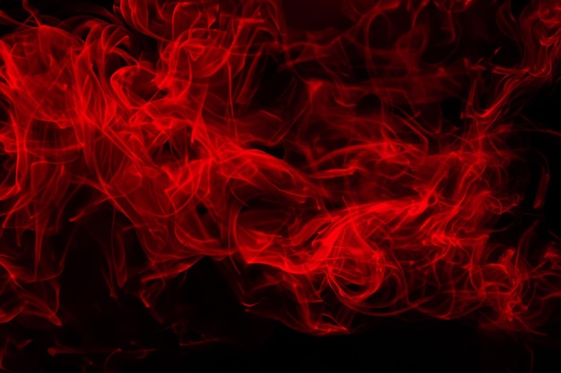 Fluffy Puffs of Smoke and Fog on Black Background design de fogo e conceito de escuridão