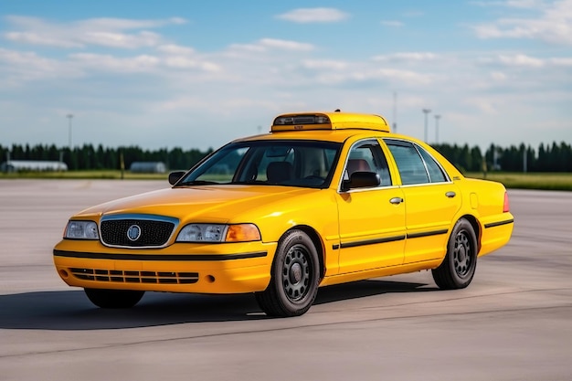 Foto flughafen-taxi-fahrzeug