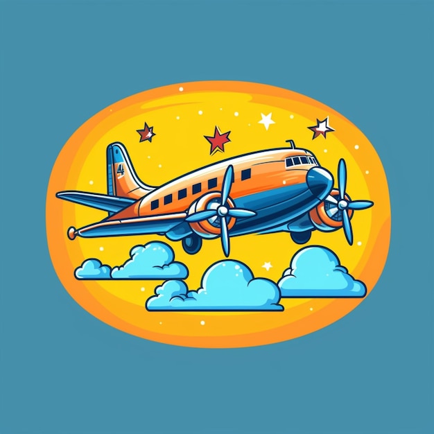 Flugzeug-Cartoon-Logo 17