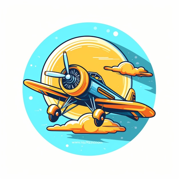 Flugzeug-Cartoon-Logo 6