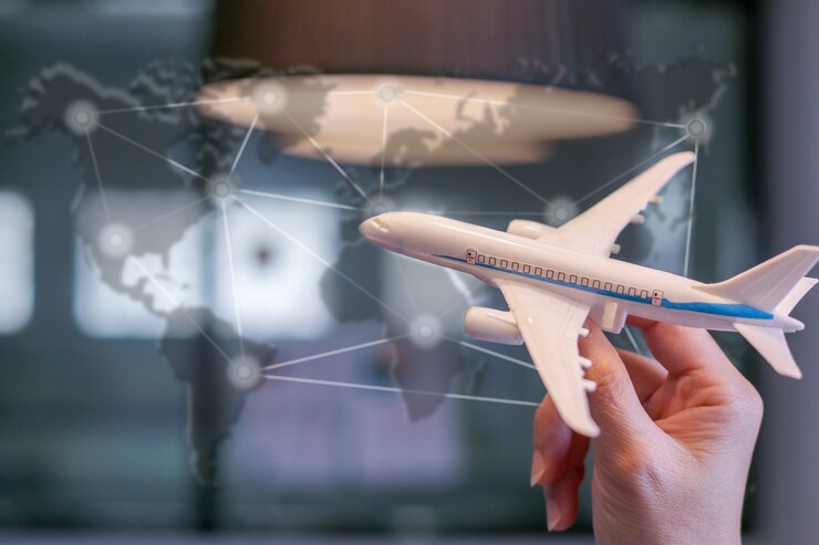 Flugzeug für den Transport auf der ganzen Welt halten.