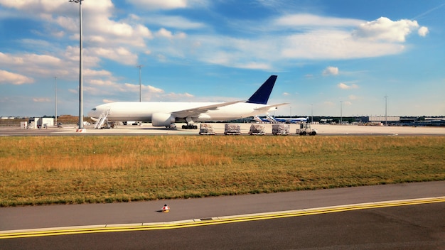 Flugzeug für einen Flug vorbereitet