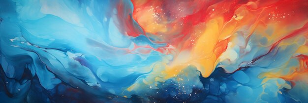 Fluid Art Hintergrund Banner flüssiger Marmor horizontaler Druckraum für Text