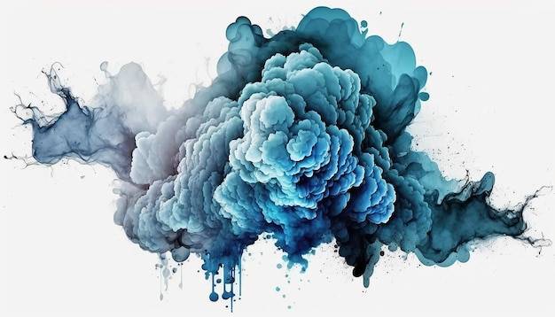 Fluid Blue Smoke Abstract Una obra maestra generativa de IA