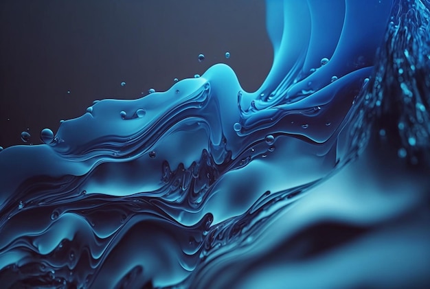 Fluido azul paintwavy azul fluido fondo abstracto arte generativo ai
