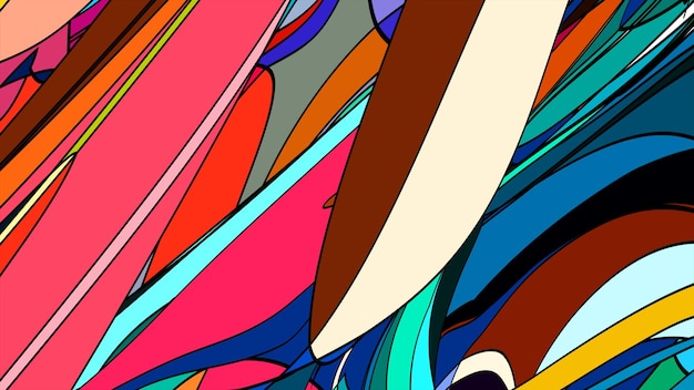Fluido fractal psicodélico abstracto fondo colorido para el verano