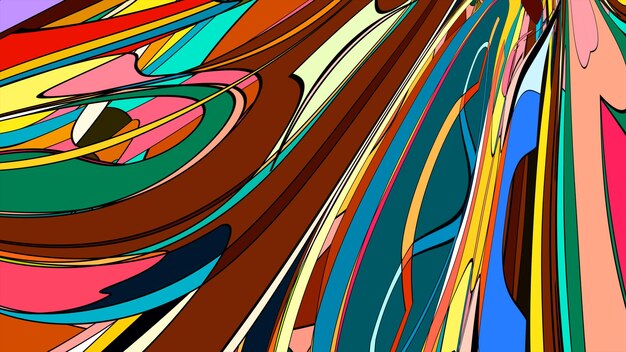 Fluido fractal psicodélico abstracto fondo colorido para el verano