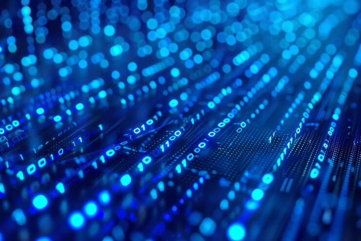 Flujo de datos digitales en el ciberespacio