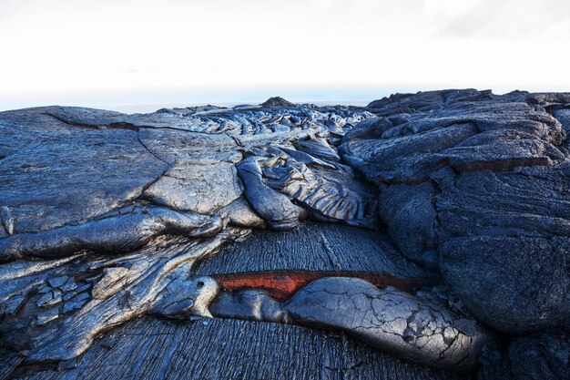 Flujo de lava en Big Island, Hawaii